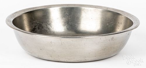 Albany, New York pewter basin, late 18th c.