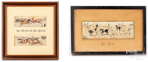 Three silk Stevengraphs of horses