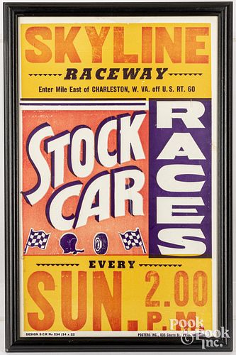 Skyline Raceway stock car races poster