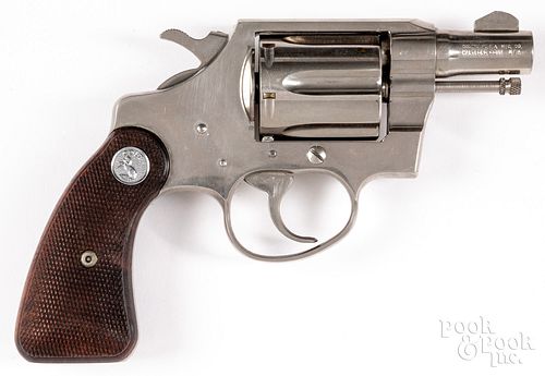 Colt Cobra nickel plated double action revolver