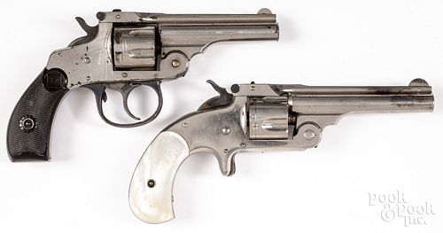 Two break top revolvers, to include a H & R nickel