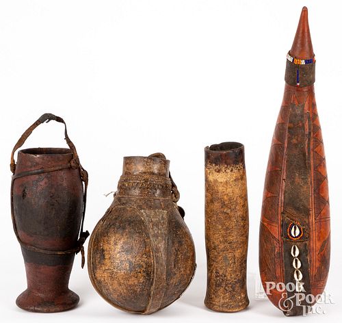 Four ethnographic vessels