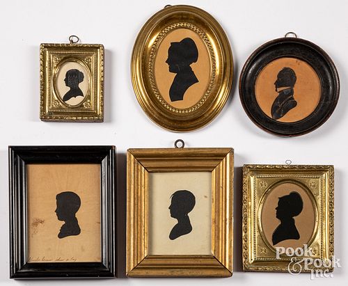 Six silhouettes, 19th c.