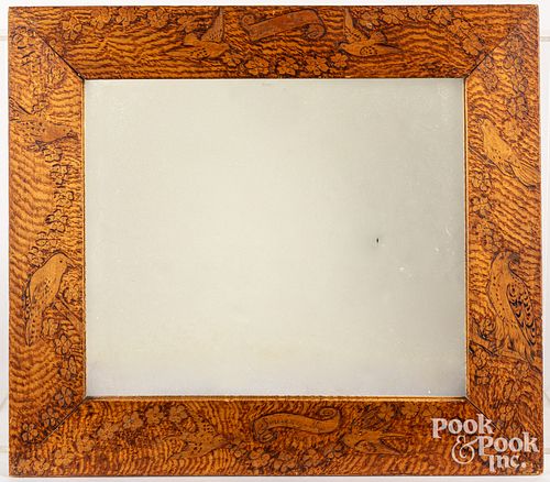 Pyrography frame, early 20th c.