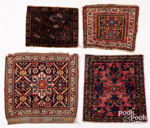 Four Oriental mats/bagfaces