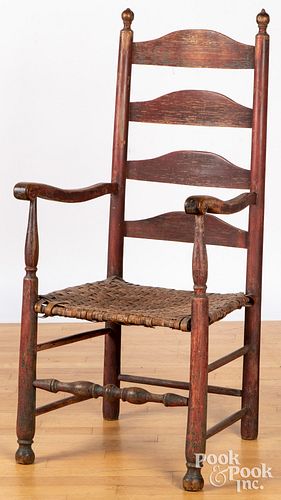 Delaware Valley ladderback armchair, late 18th c.