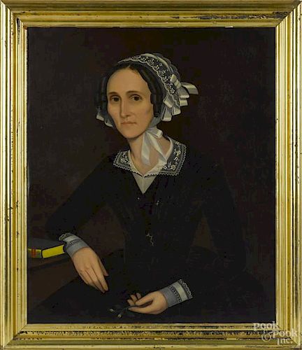 Ammi Phillips (American 1788-1865), pair of oil