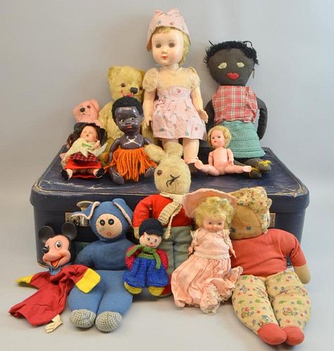 Collection of dolls and teddy bears,