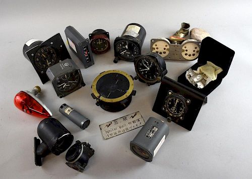 Collection of areole dials and gages two from Concorde