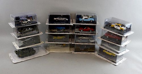 Approximately forty 007 James Bond boxed cars,