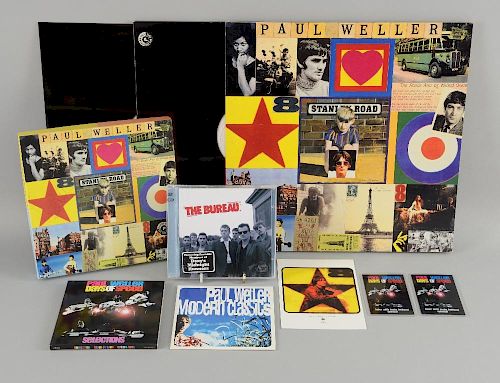 Paul Weller - Signed ﾒStanley Roadﾒ original 7 inch singles box set, original album in gatefold sleeve, promo postcard fo