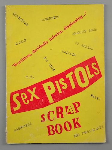 The Sex Pistols Scrapbook - Ray Stevenson, 1977, first edition of Ray Stevenson's self-published collage of Sex Pistols photo
