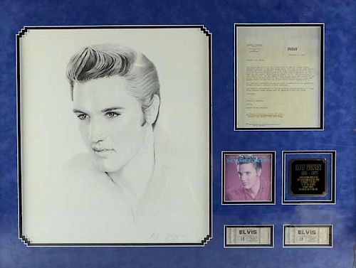 Elvis Presley - A single page RCA Record Tour Document signed by Elvis Presley & Col Tom Parker, dated November 28, 1972, fra