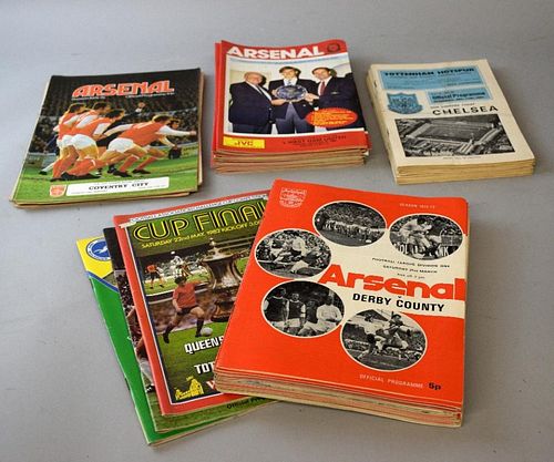 Football programmes - 1960s onwards including Tottenham Hotspur & Arsenal, along with Cup Final programmes from the 1980's