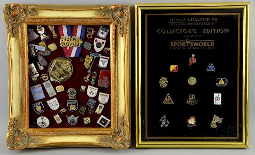 Olympic Memorabilia: An unusual collection of Olympic and Commonwealth Games pin badges, originally from the collection of Al