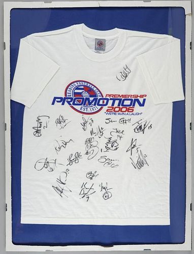 Football - Reading Football Club - T Shirt from the record breaking 2006 season, framed, Provenance: Obtained from a charity 