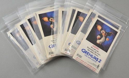 Gremlins 2: The New Batch (1990) Official Warner Brothers promotional decal sets of 5, 20 sets in total, 5 x 3 inches