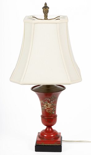 FRENCH SHEET-IRON / TOLE VASE TABLE LAMP