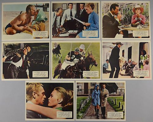 The Thomas Crown Affair (1968) Set of 8 Front of House cards, starring Steve McQueen & Faye Dunaway, 10 x 8 inches (8)