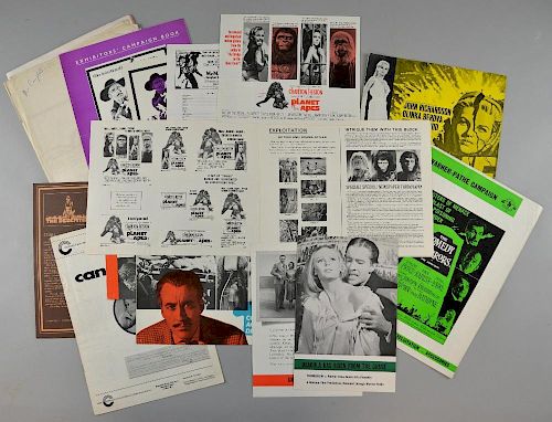 Collection of UK Exhibitorsﾒ Campaign Books & Synopsis for movies including Planet of the Apes, Bonnie & Clyde, Dracula Has