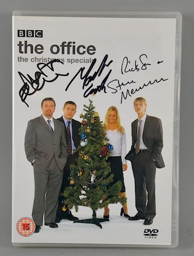 Television Memorabilia: The Office, a copy of the Christmas Special DVD signed to front in black felt pen by Ricky Gervais , 