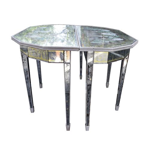 Pair of Italian Mirrored Console Tables