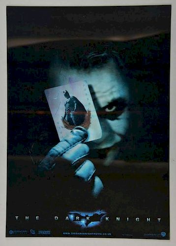 The Dark Knight (2008) British Lenticular poster, Batman / Harvey Dent, Warner Bros., 11.5 x 16.5 inches