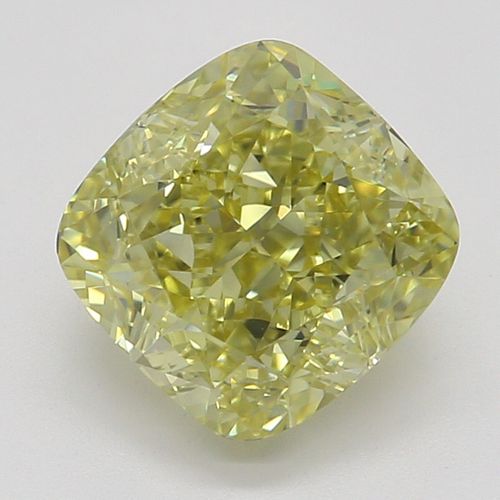 1.30 ct, Natural Fancy Yellow Even Color, VVS2, Cushion cut Diamond (GIA Graded), Appraised Value: $23,600 