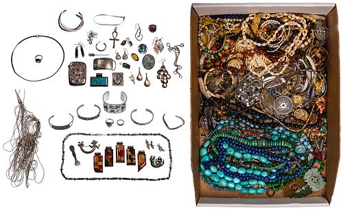 Sterling Silver, Stone and Costume Jewelry Assortment