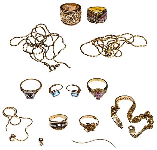 Platinum, 14k Gold, Sterling Silver and Gold Filled Jewelry Assortment