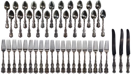 Whiting Manufacturing Co. 'Louis XV' Sterling Silver Partial Flatware Service
