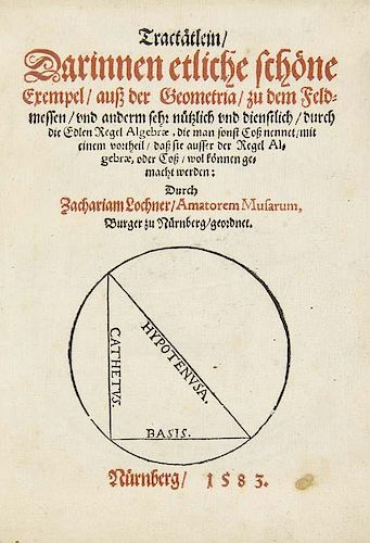 Lochner, ZachariasTractaetlein, Darinnen etliche schoene Exempel, auß der Geometria, zu dem Feldmessen, und anderm sehr nue