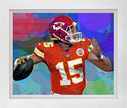 Patrick Mahomes Limited Edition on canvas by David Lloyd Glover