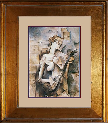 Girl with Mandolin Pablo Picasso Lithograph after Picasso Limited Editon Collection Domain Picasso