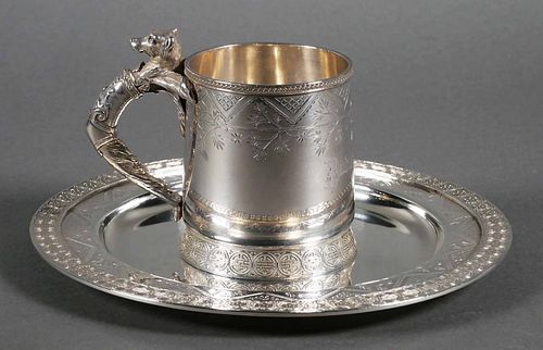 Gorham Sterling Aesthetic Cup and Plate