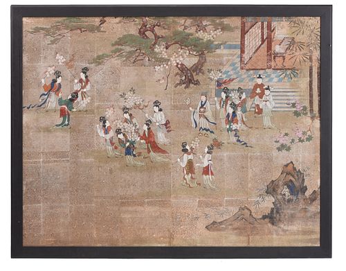 Framed Chinese Painted Panel