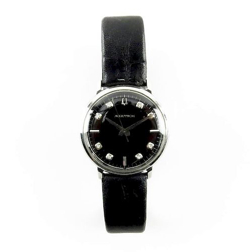 Vintage Bulova Accutron Diamond Dial Stainless Steel Watch