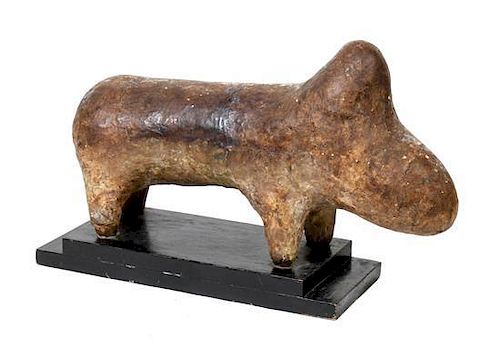 A Small Boli Fetish Figure, Bamana People, Height 24 x width 36 x depth 9 1/2 inches.