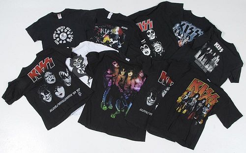 Ten Kiss Rock Music Group T-Shirts