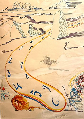 SALVADOR DALI "The Future Melting Space Time" Lithograph