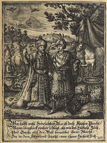 Fassmann, DavidGespraeche in dem Reiche derer Todten. 240 Entrevuen in 15 Baenden. Leipzig, Coemersche Erben und Deer, 1721-