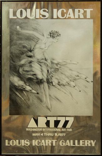 Signed Louis Icart Gallery Poster, 1977
