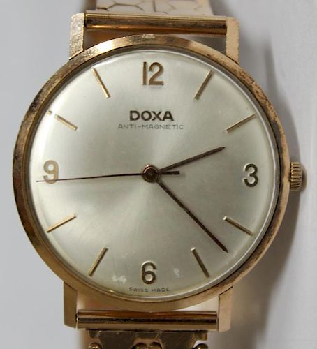Doxa 14K Rose Gold Swiss Watch