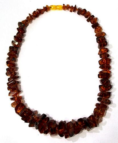 Woman's Chunky Amber Necklace