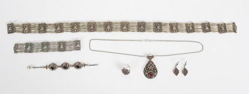 A Group of Silver Jewelry
