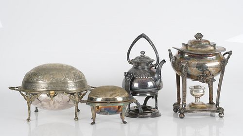 A Group of 19th Century Silver Plate