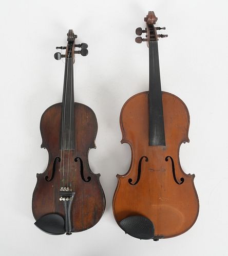 Two Vintage Violins, One French