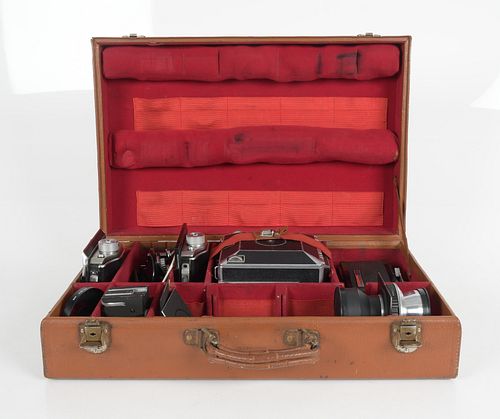 A Cased Vintage Camera Set, Linhof Technika