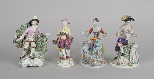 Four Continental Porcelain Figures
