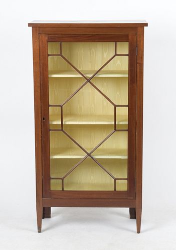A George III Style Inlaid Mahogany Bookcase